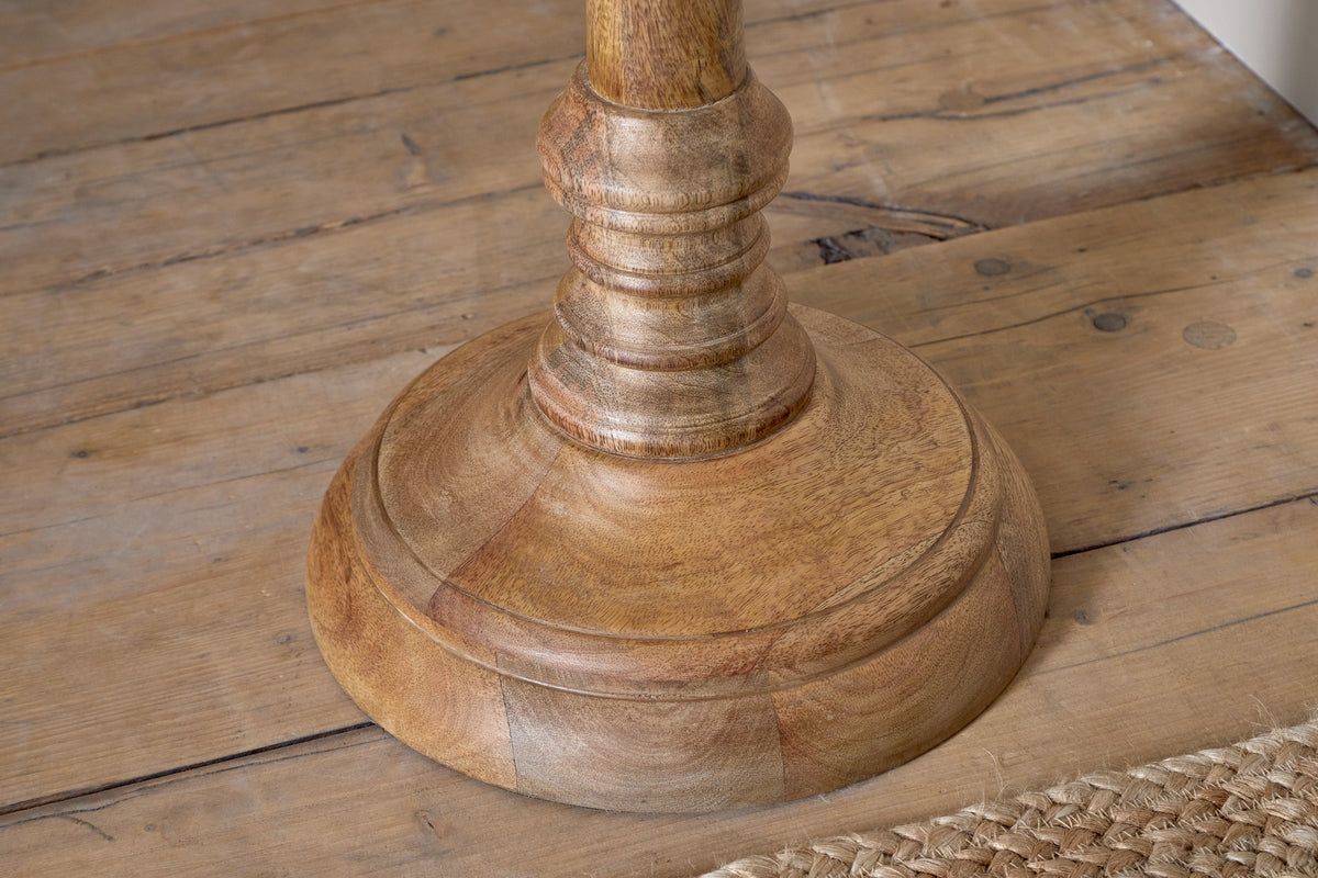 Usha Classic Wooden Floor Lamp - Natural