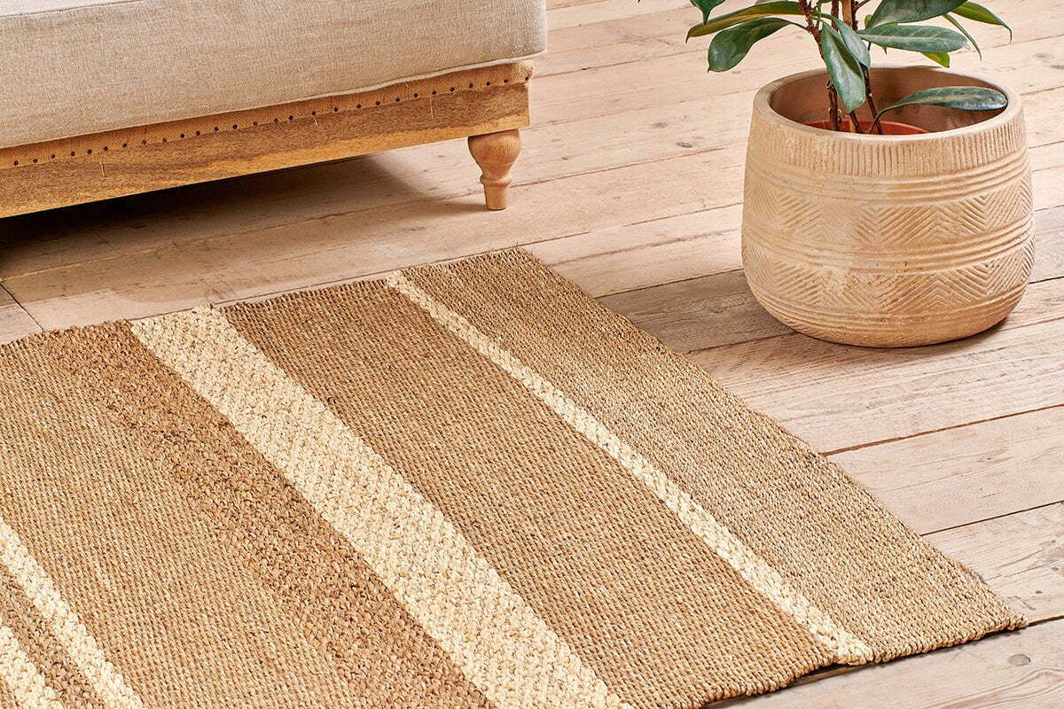 Udaipur Seagrass, Water Hyacinth And Corn Husk Leaf Rug