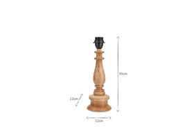 Usha Mango Wood Lamp - Natural