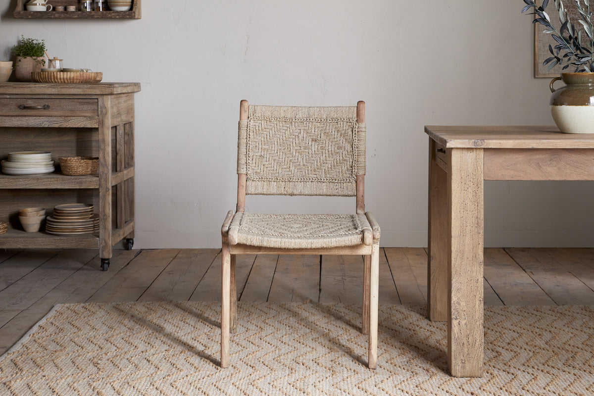 Vinay Woven Armless Dining Chair - Natural