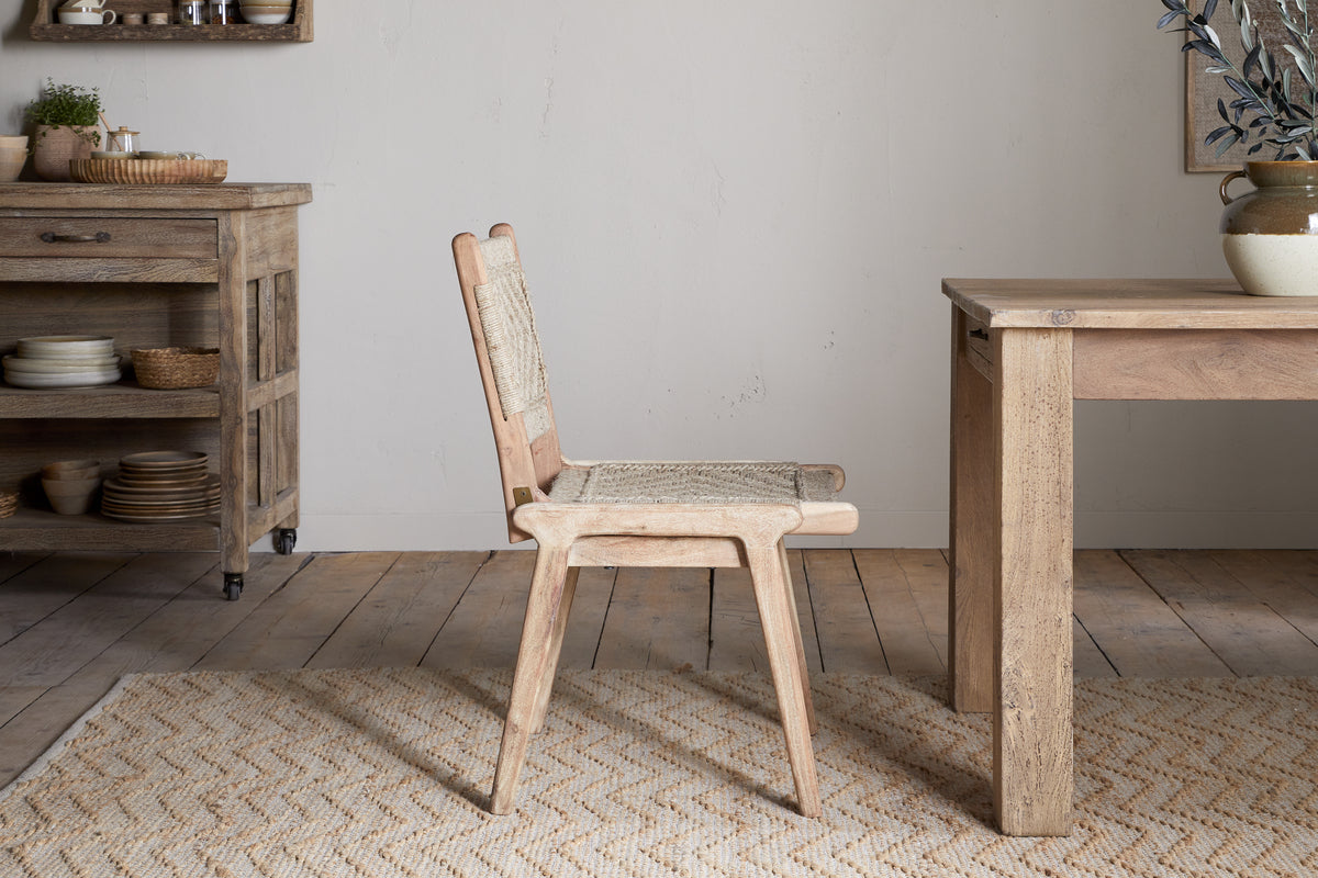 Vinay Woven Armless Dining Chair - Natural