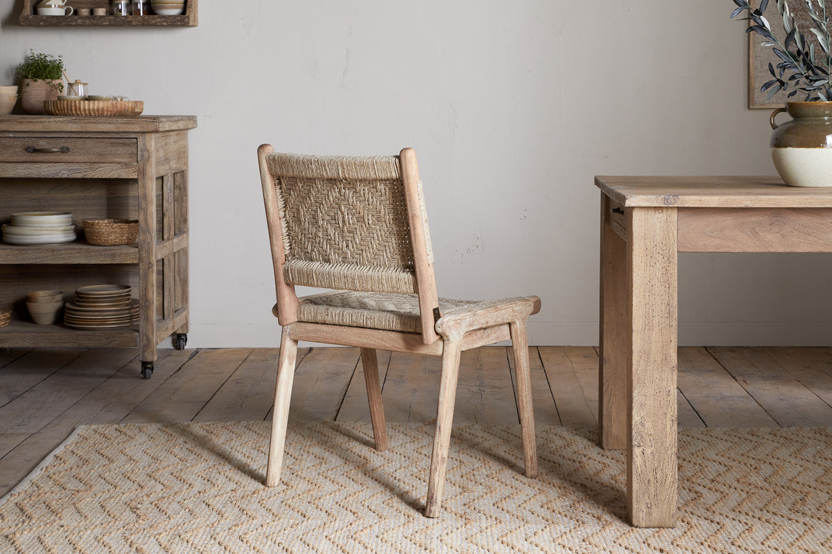 Vinay Woven Armless Dining Chair - Natural