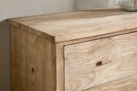 Vivan Grooved Chest of Drawers - Natural