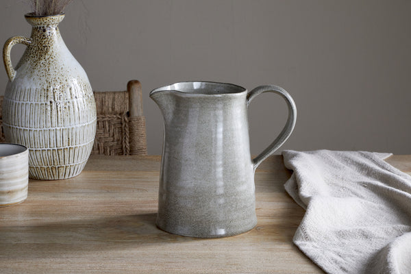 Valinha Earthenware Jug - Grey - Large