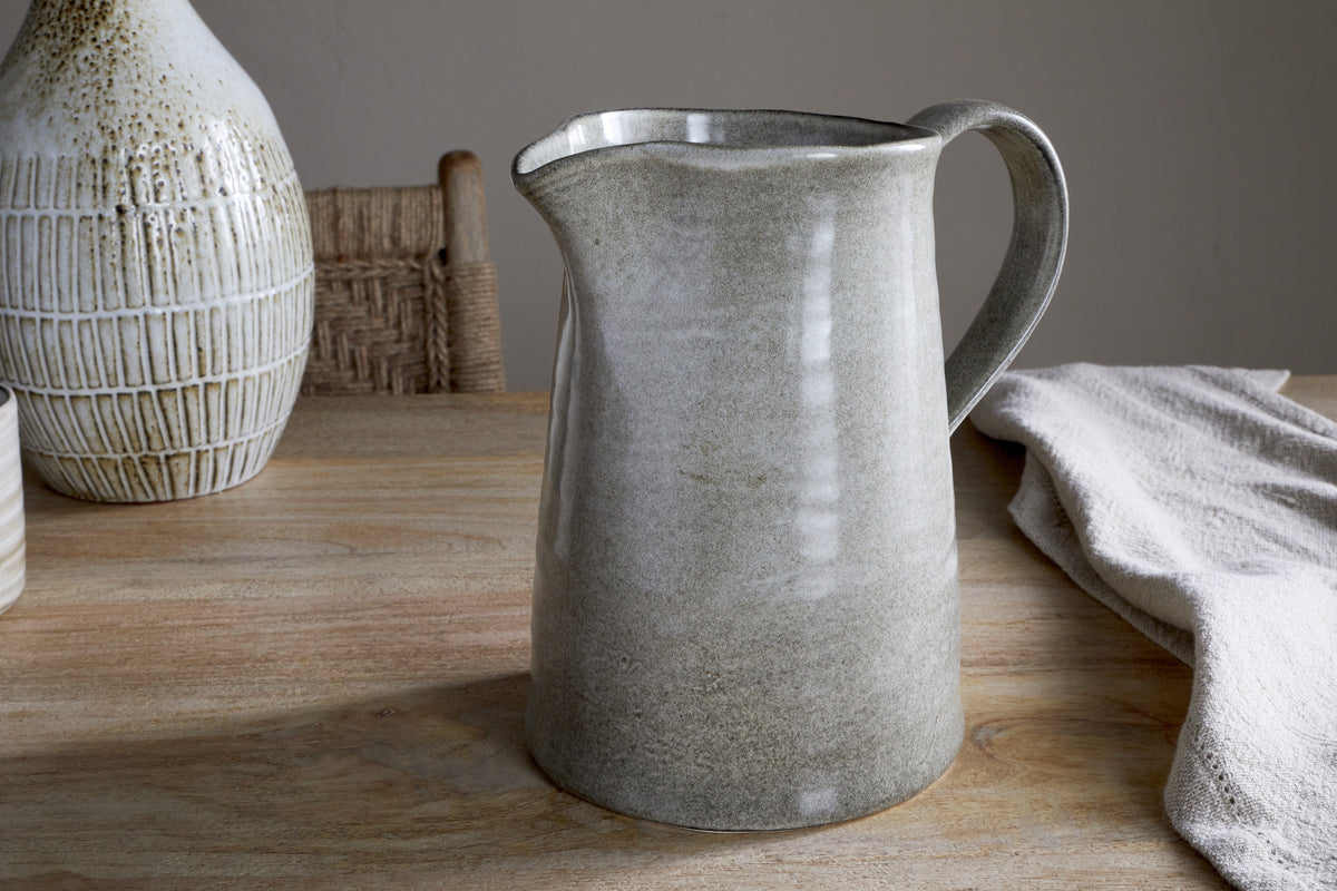 Valinha Earthenware Jug - Grey - Large
