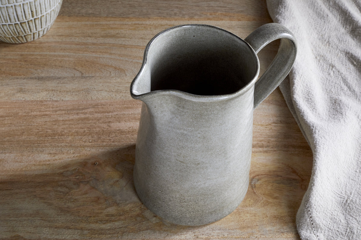 Valinha Earthenware Jug - Grey - Large