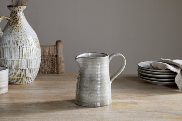 Valinha Earthenware Jug - Grey - Small