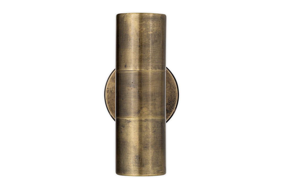 Vitla Outdoor Wall Lamp - Antique Brass-Trade nkuku