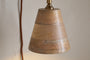 Vattu Mango Wood Plug In Wall Lamp - Natural & Antique Brass
