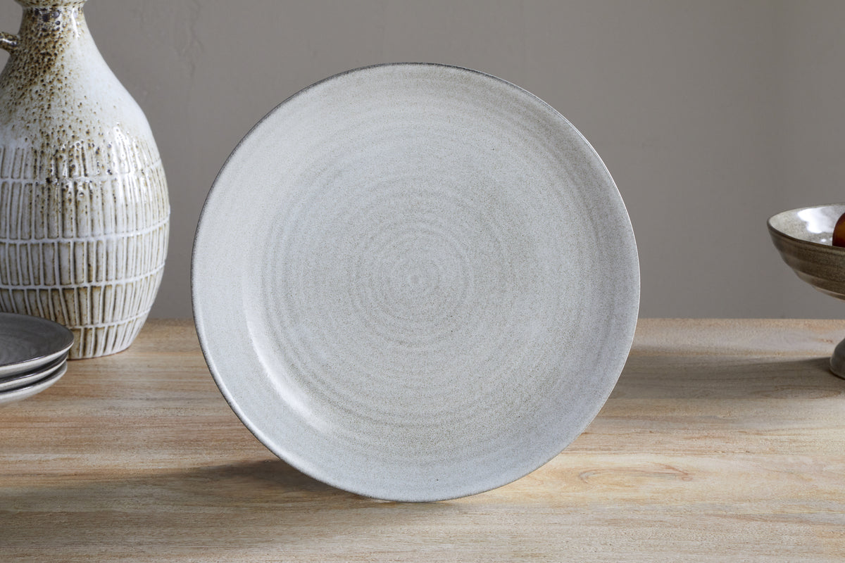 Valinha Earthenware Dinner Plate - Grey