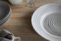 Valinha Earthenware Round Platter - Grey