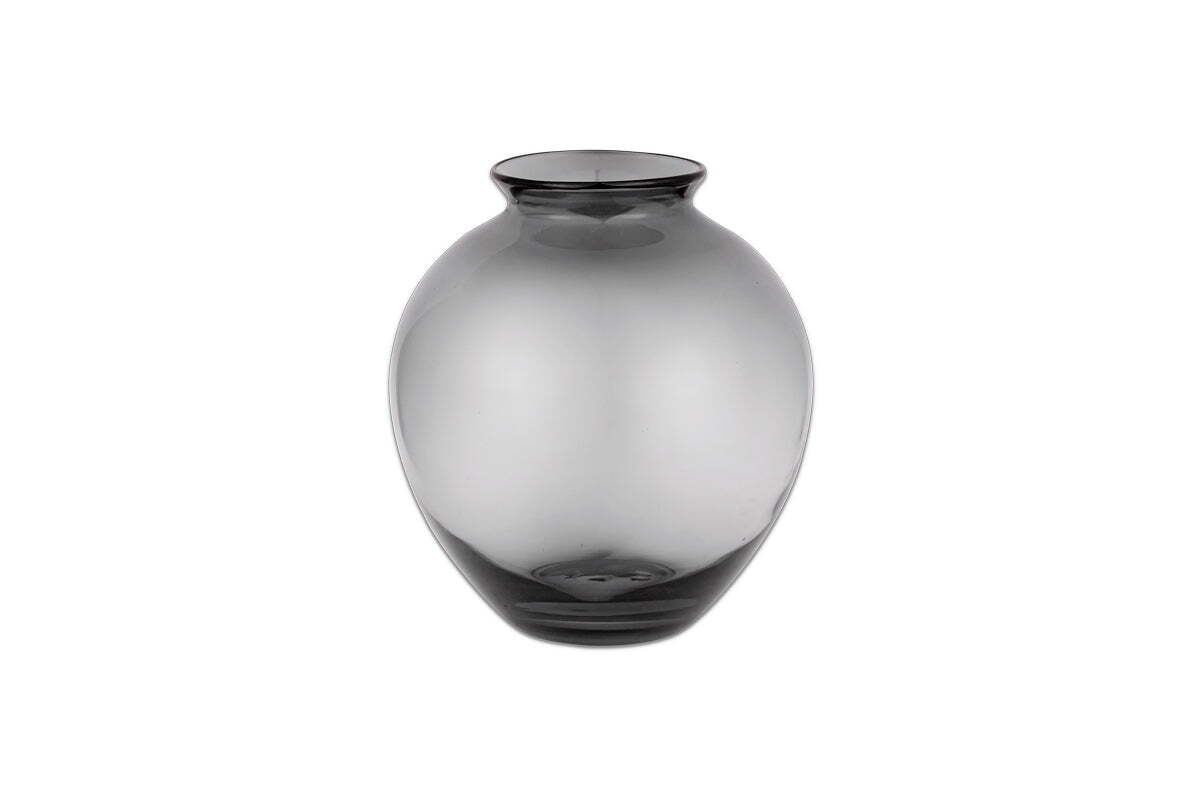 Vanita Glass Vase - Smoke - Wide