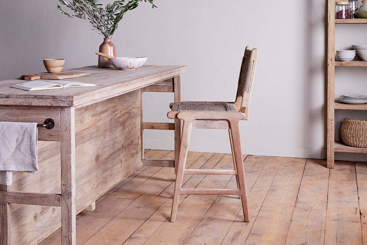 Vinay Woven Counter Chair - Natural