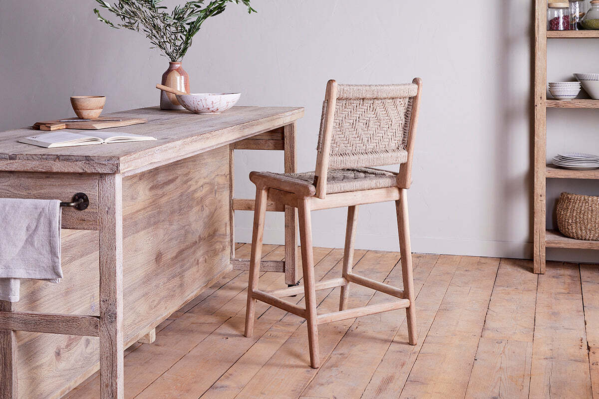 Vinay Woven Counter Chair - Natural