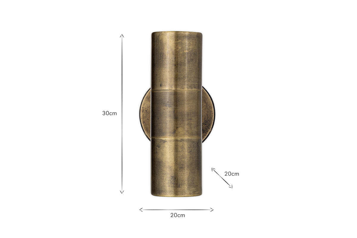 Vitla Outdoor Wall Lamp - Antique Brass