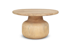Vivan Grooved Wood Coffee Table