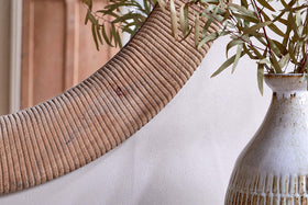 Vivan Grooved Wood Mirror - Natural