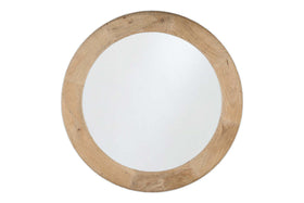 Vivan Grooved Wood Mirror - Natural