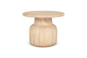 Vivan Grooved Wood Side Table