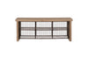 Abha Reclaimed Wood & Iron Storage Bench - Natural