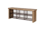 Abha Reclaimed Wood & Iron Storage Bench - Natural