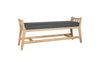 Avanthi Upholstered Sleigh Bench - Charcoal