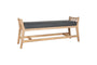 Avanthi Upholstered Sleigh Bench - Charcoal