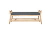Avanthi Upholstered Sleigh Bench - Charcoal