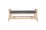 Avanthi Upholstered Sleigh Bench - Charcoal