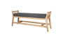Avanthi Upholstered Sleigh Bench - Charcoal