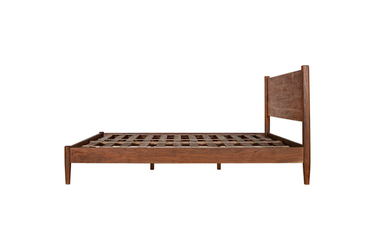 Anbu Acacia Bed - Washed Walnut