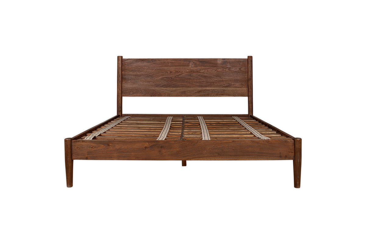 Anbu Acacia Bed - Washed Walnut
