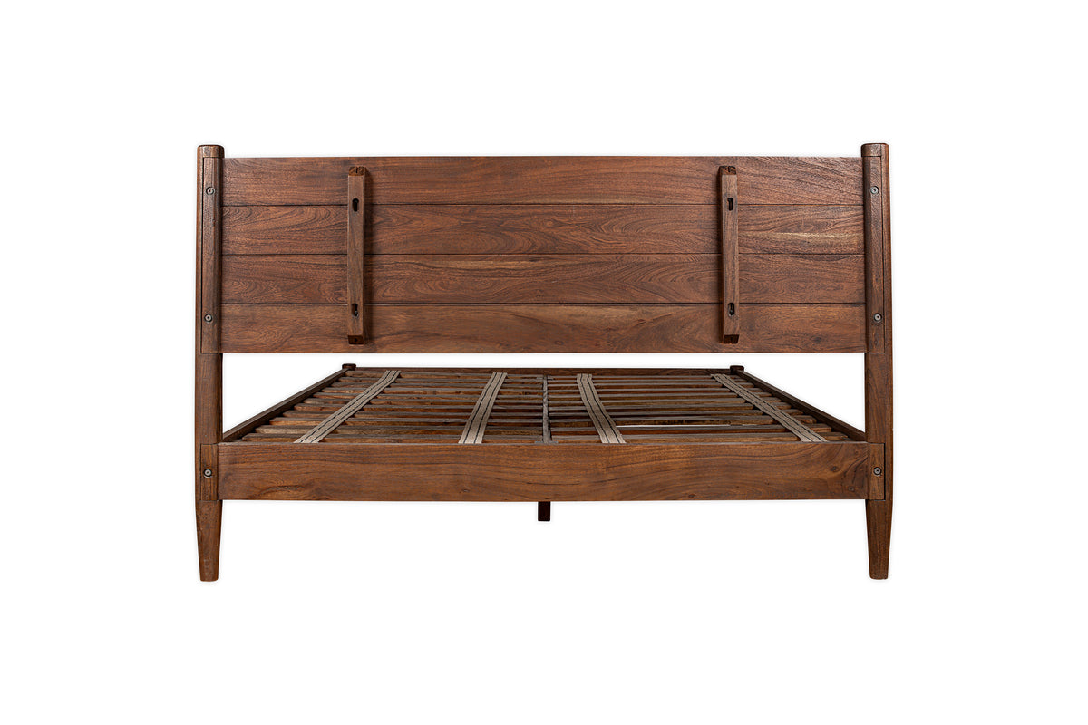 Anbu Acacia Bed - Washed Walnut