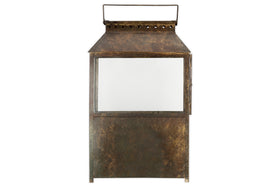 Akoko Wide Lantern - Brown Patina