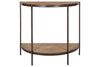 Aasha Mango Wood Half Moon Console Table - Natural