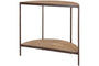 Aasha Mango Wood Half Moon Console Table - Natural