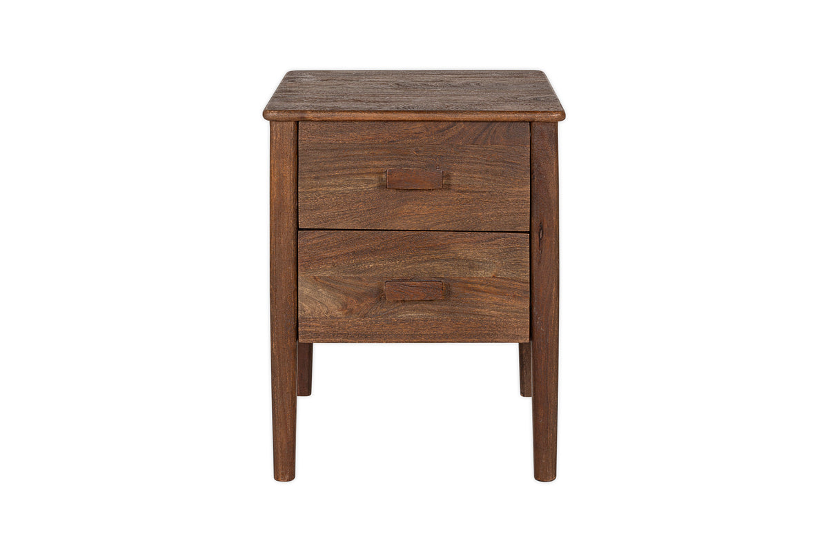 Anbu Acacia Bedside Table - Washed Walnut