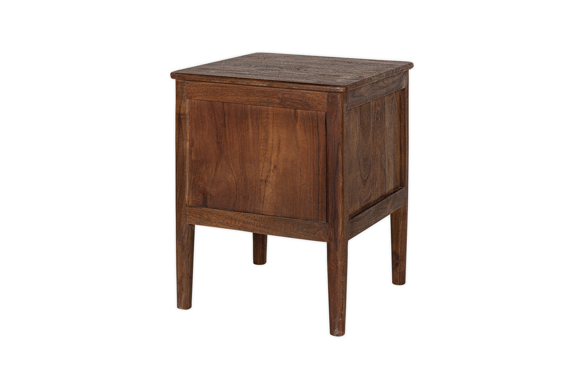 Anbu Acacia Bedside Table - Washed Walnut