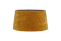 Batakha Velvet & Linen Lampshade - Dark Ochre