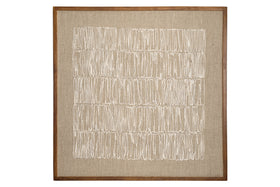 Birala Hand Stitched Wall Art - Natural