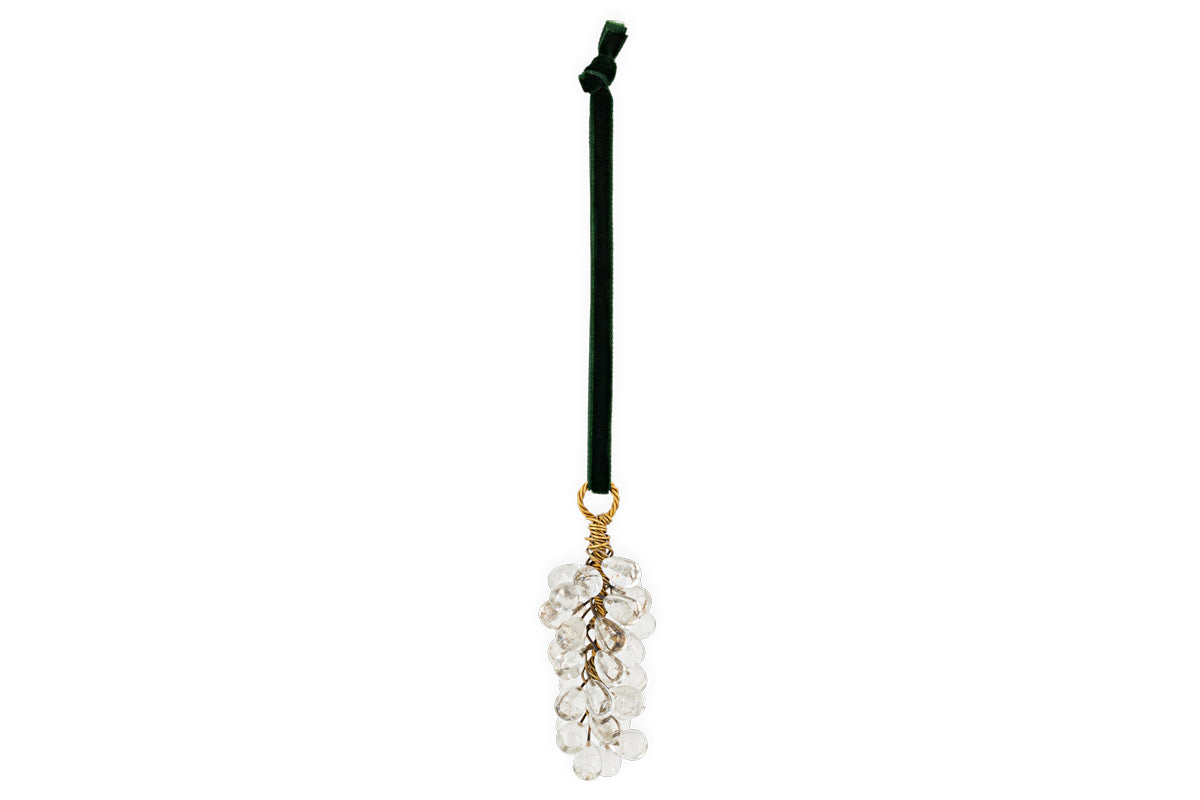 Danvi Glass Drop Baubles - Brass & Clear (Set of 3)