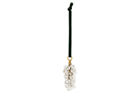 Danvi Glass Drop Baubles - Brass & Clear (Set of 3)