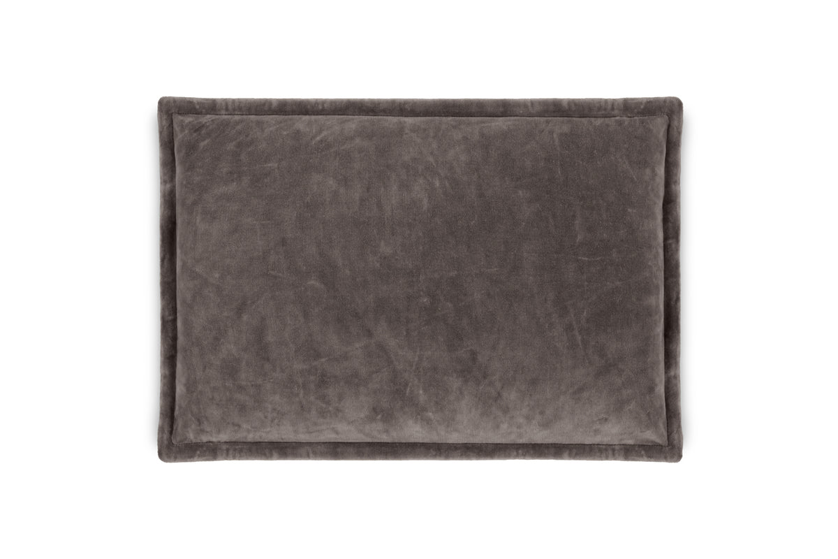 Dhara Velvet Cushion Cover - Charcoal