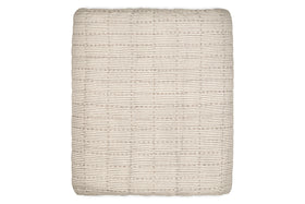 Dipti Cotton & Linen Block Print Bed Quilt - Charcoal