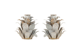 Elagalu Pine Cone Candle Holders - Zinc (Set of 2)