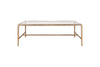 Gilasi Cast Metal & Glass Coffee Table - Antique Brass