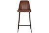 Harsha Leather Counter Chair - Chocolate Brown
