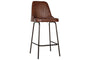 Harsha Leather Counter Chair - Chocolate Brown