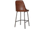 Harsha Leather Counter Chair - Chocolate Brown