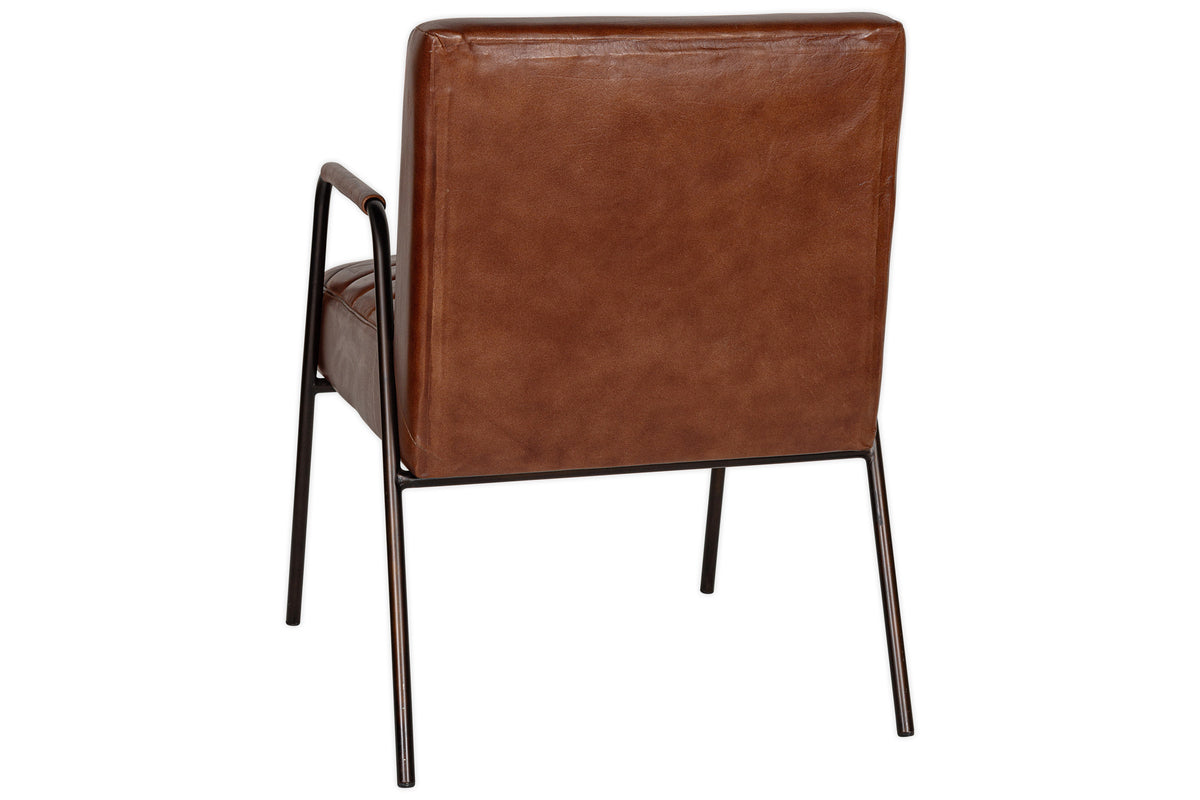 Hadithi Leather Occasional Chair - Chocolate Brown